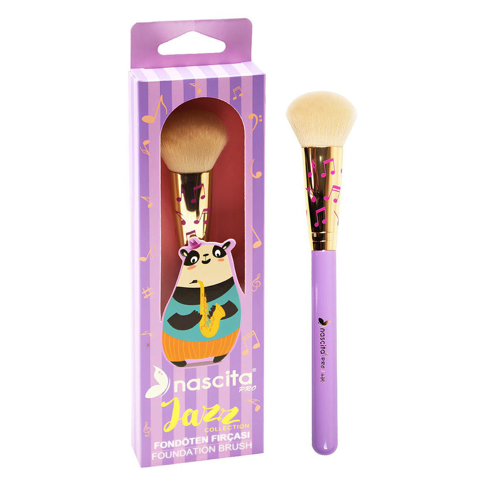Nascita Jazz Foundation Brush - Liquid Foundation Applicator for Flawless Makeup - High-Quality Cosmetic Brush for - view 3