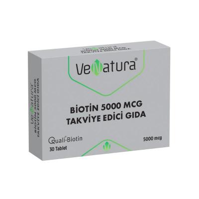Venatura Biotin 5000 mcg Hair & Nail Support 30 Tablets
