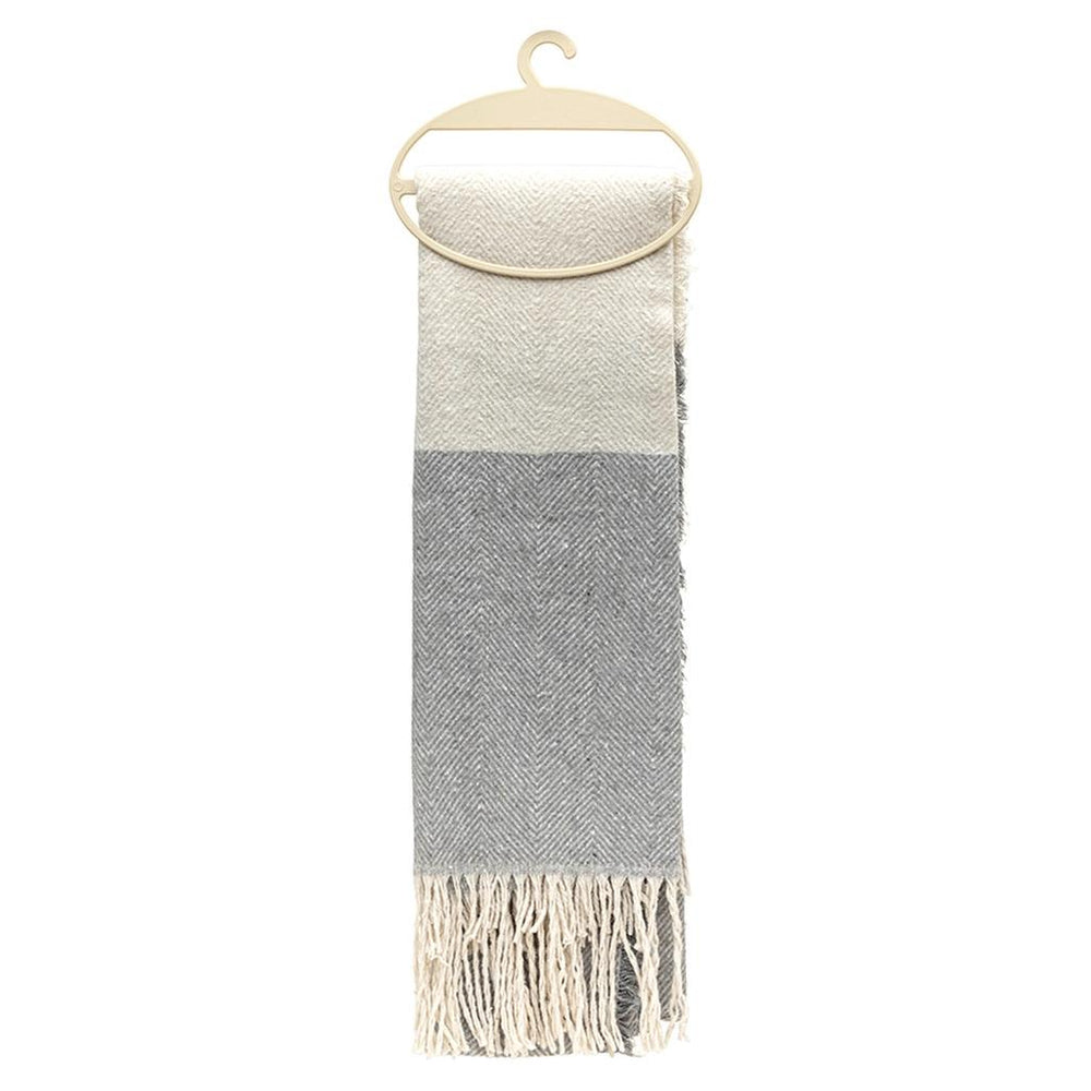 Eklips Ecru and Grey Scarf for Cozy Warmth