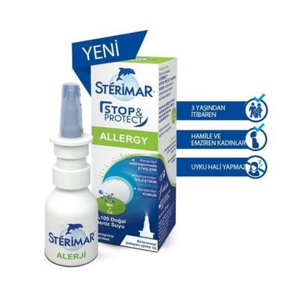 Sterimar Stop & Protect Alerji Nasal Spray for Allergies & Congestion Relief - Natural Hypertonic Seawater Solution, 0.68 fl oz Sterimar Stop & Protect Alerji Nasal Spray - Natural Allergy Relief Nasal Spray for Allergies, Hypertonic Seawater Nasal Spray, Natural Nasal Care, Sterimar Stop & Protect Alerji, Nasal Spray for Congestion Relief, Allergy Relief, Nasal Congestion Relief, Natural Nasal Spray, Safe for Children, Safe for Pregnant Women, Safe for Breastfeeding Mothers, Daily Nasal Hygiene, Cold and A