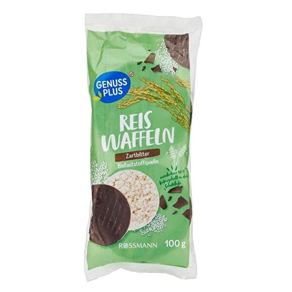 Genuss Plus: Dark Chocolate Covered Rice Cakes - Gluten-Free Fiber Snack 100g - Healthy On-the-Go Treat Genuss Plus Dark Chocolate Rice Cakes - Gluten-Free Snack chocolate rice cakes, gluten-free snack, bitter chocolate rice cakes, fiber rice cakes, rice cake snack, healthy snack, gluten free chocolate covered rice cakes, Genuss Plus Rice Cakes, dark chocolate rice cakes, gluten-free, fiber-rich, dark chocolate, crispy, snack, dessert, on-the-go, healthy eating, weight management, guilt-free, soy-free, sunf