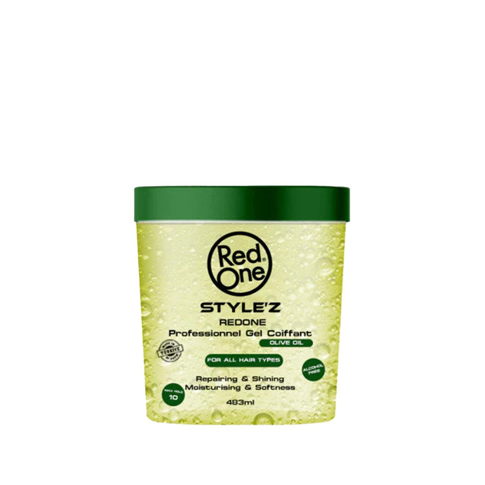 RedOne Stylez Olive Oil Hair Styling Gel, 16.34 fl oz - Nourishing, Natural Hold for All Hair Types - Hair Styling