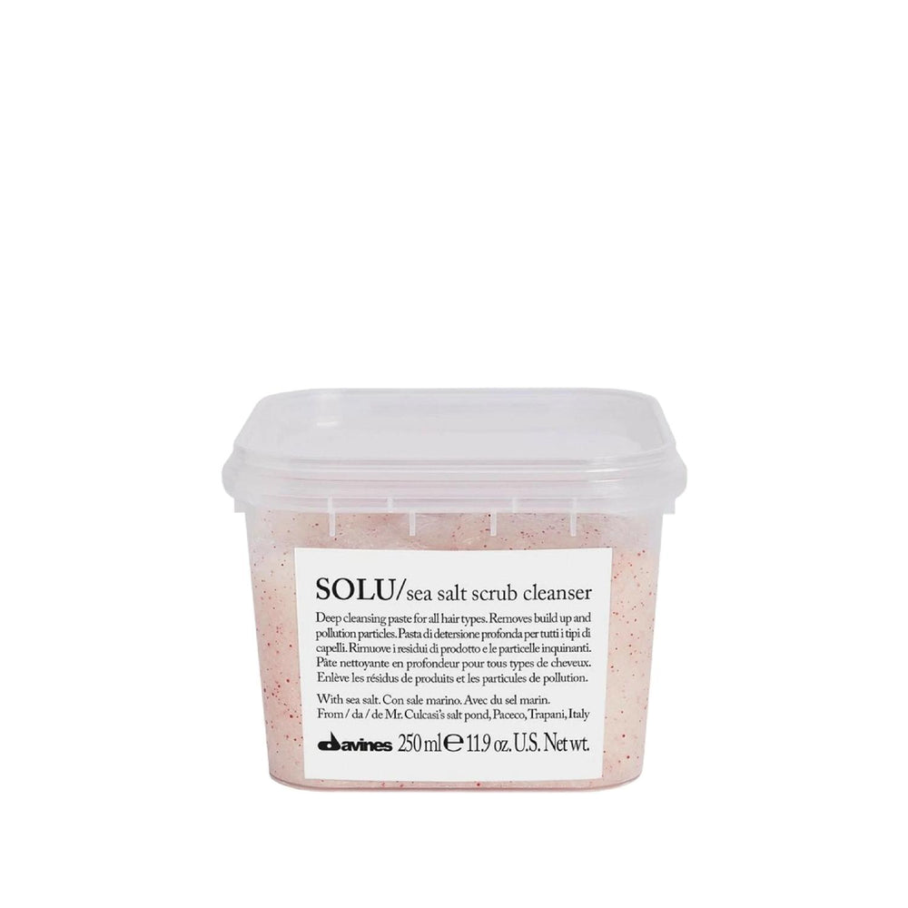 Davines Solu Sea Salt Scrub - Natural Body Exfoliant & Cleanser for Smoother Skin, 8.45 fl oz - Cleanser