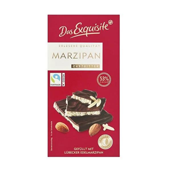 Das Exquisite Dark Chocolate Bar with Lübeck Marzipan - Gourmet Almond Paste Filling, Rich & Bitter European Chocolate Treat (140g) Das Exquisite: Dark Chocolate Marzipan - Gourmet Treat dark chocolate, marzipan chocolate, almond paste chocolate, Lübeck marzipan, gourmet chocolate, european chocolate, bitter chocolate, chocolate bar, almond chocolate, premium chocolate, chocolate, marzipan, almond paste, Lübeck, gourmet, european, bitter, almond, premium, sweet treat, dessert, indulgence, gift, confectionar