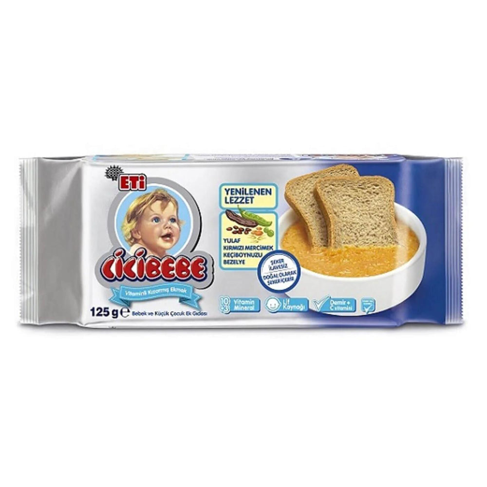 Eti Cicibebe Sugar-Free Baby Rusk Bread for Infants 125g