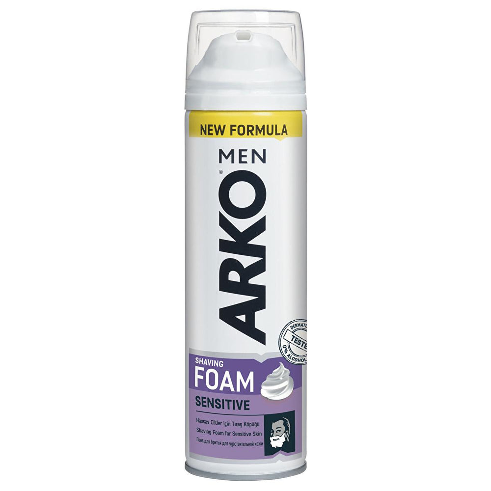 Arko Men Sensitive Shaving Cream for Men with Lavender & Aloe Vera, Dermatologically Tested - 6.76 fl oz - Skin Care