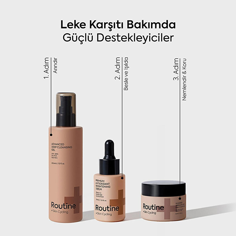 Routine+ Antioxidant Brightening Serum with 10% Vitamin C & 5% Ferulic Acid - Vegan Skincare for Brighter, - view 3