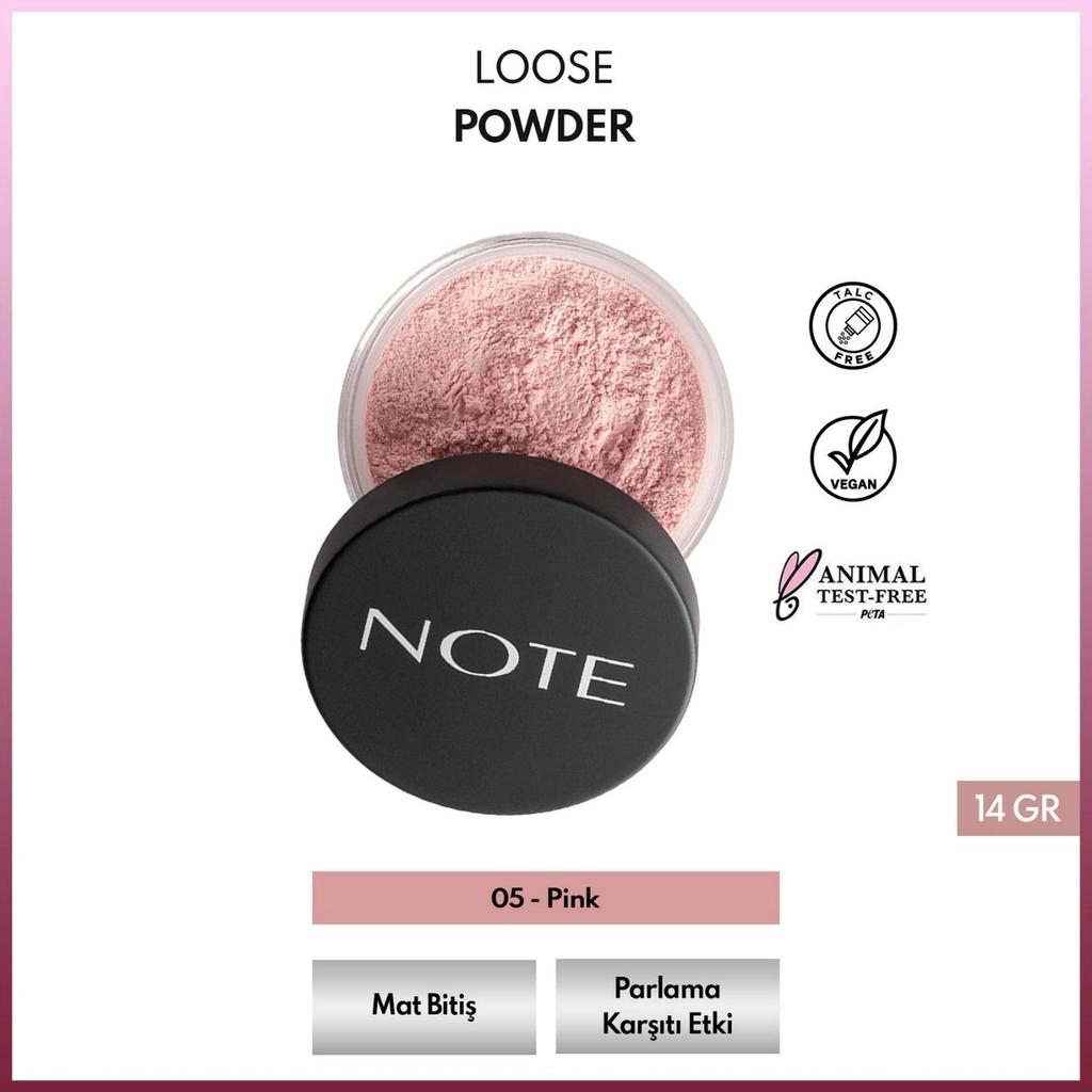 Note Pink Loose Powder Brightening Setting Makeup