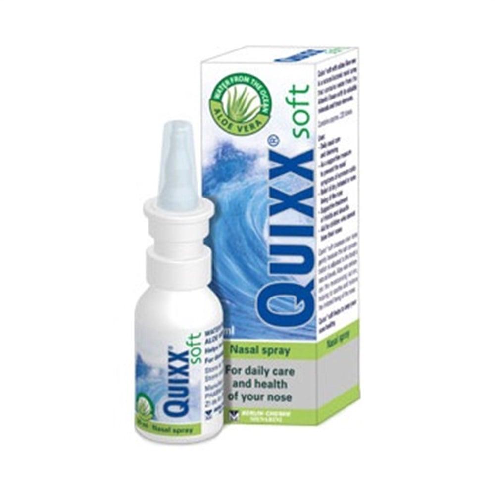 Quixx Soft Natural Isotonic Nasal Spray with Aloe Vera - Moisturizes & Soothes Dry Nasal Passages, Preservative-Free, 1.01 fl oz Quixx Soft Natural Nasal Spray - Moisturizes & Soothes natural nasal spray, isotonic nasal spray, aloe vera nasal spray, preservative-free nasal spray, nasal moisturizer, nasal care, nasal dryness relief, soothing nasal spray, gentle nasal spray, Quixx Soft