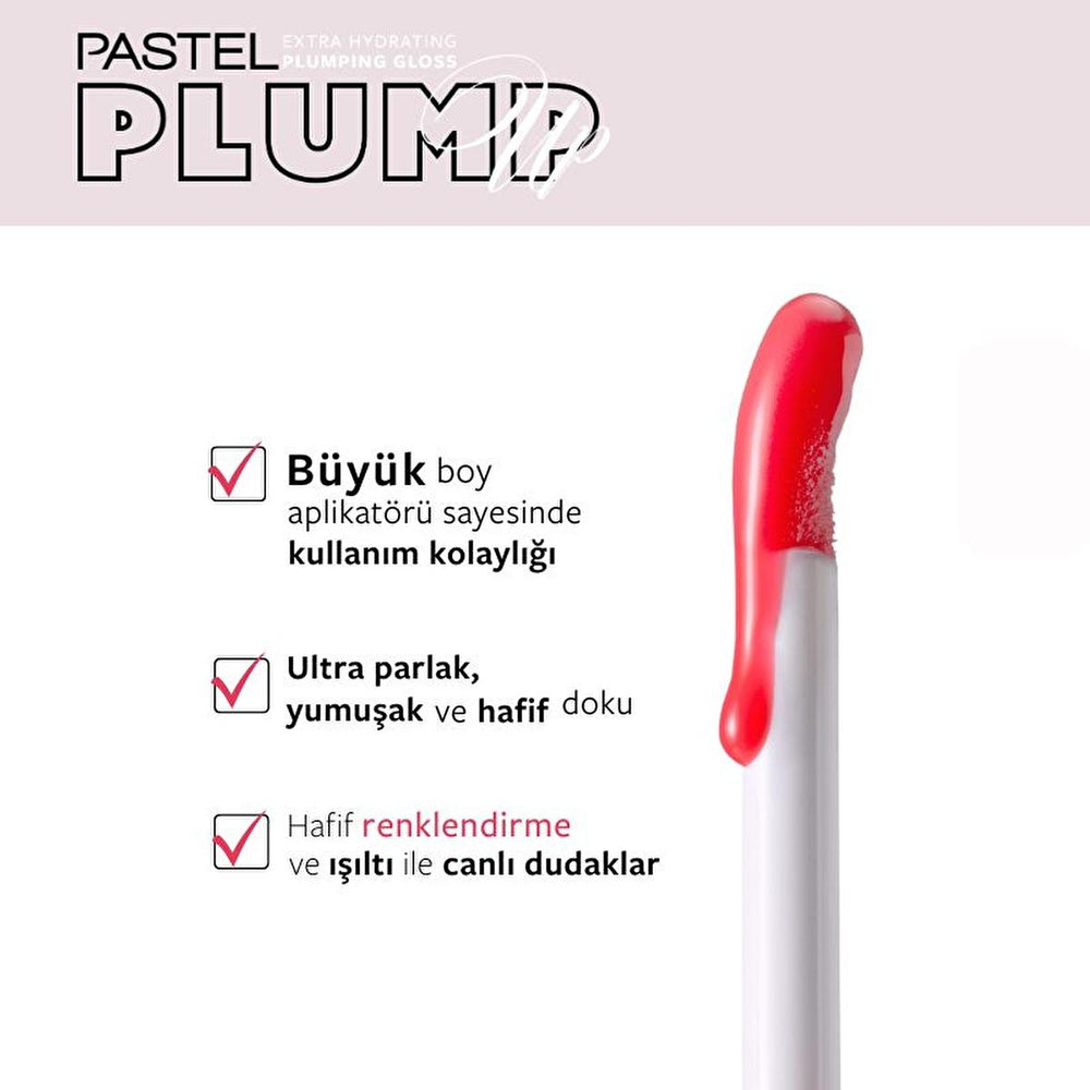 Pastel Profashion Plump Up Extra Hydrating Plumping Gloss 204 - Vegan Hydrating Lip Gloss for Dry Lips - Lip Gloss