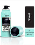 Loreal Paris Magic Retouch Hair Touch-up Spray - Black, Instantly Covers Gray Roots, Suitable for All Hair Types Loreal Paris Magic Retouch Hair Touch-up Spray - Instant Gray Root Cover hair touch-up spray, gray root cover, temporary hair color, Loreal Paris Magic Retouch, black hair spray, hair care, cosmetic spray, gray hair solution, easy hair touch-up, quick hair color fix, convenient hair care, on-the-go hair touch-up, natural hair color match, salon visit alternative