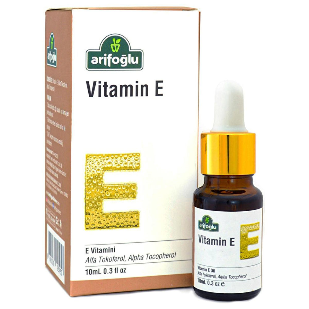 Arifoğlu Natural Vitamin E Oil 10ml - Antioxidant Supplement & Skincare - Vitamin & Supplement