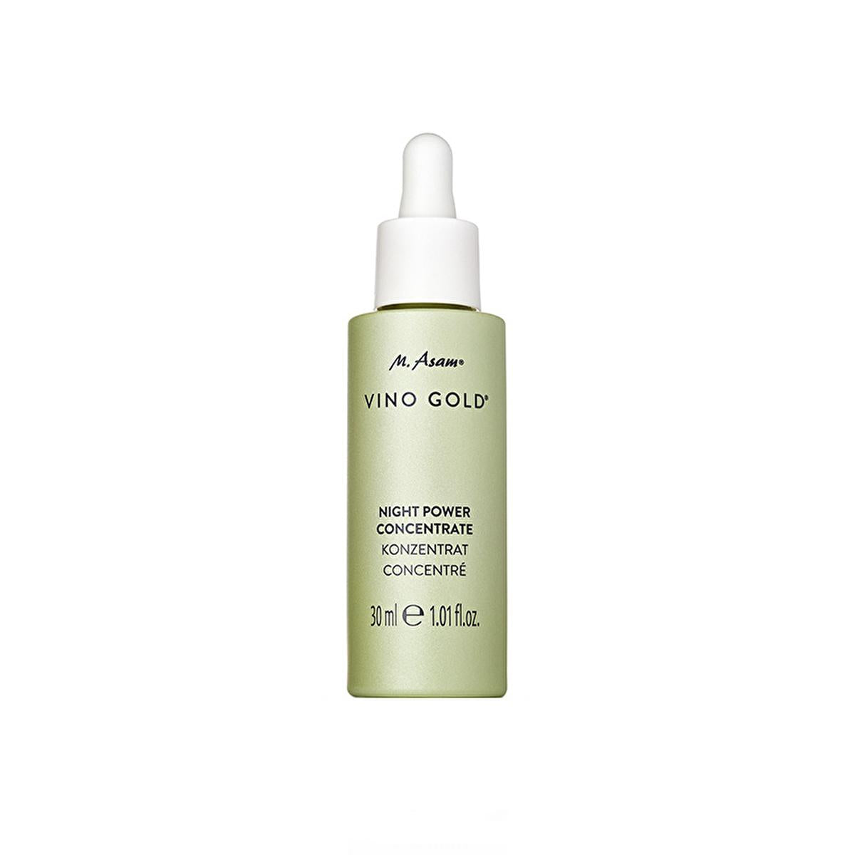 M.Asam Vino Gold Night Power Concentrate: Anti-Aging Facial Serum with Phyto-Retinol, Resveratrol &amp; Peptides - Reduce Fine Lines &amp; Wrinkles Overnight M.Asam Vino Gold Serum: Anti-Aging Night Face Serum night face serum, anti-aging serum, phyto-retinol serum, resveratrol skin care, OPC serum, peptide face serum, overnight skin treatment, fine lines and wrinkles serum, facial serum, skin rejuvenation, anti-aging, natural skincare, overnight treatment, wrinkle reduction, skin firmness, skin elasticity, antioxi