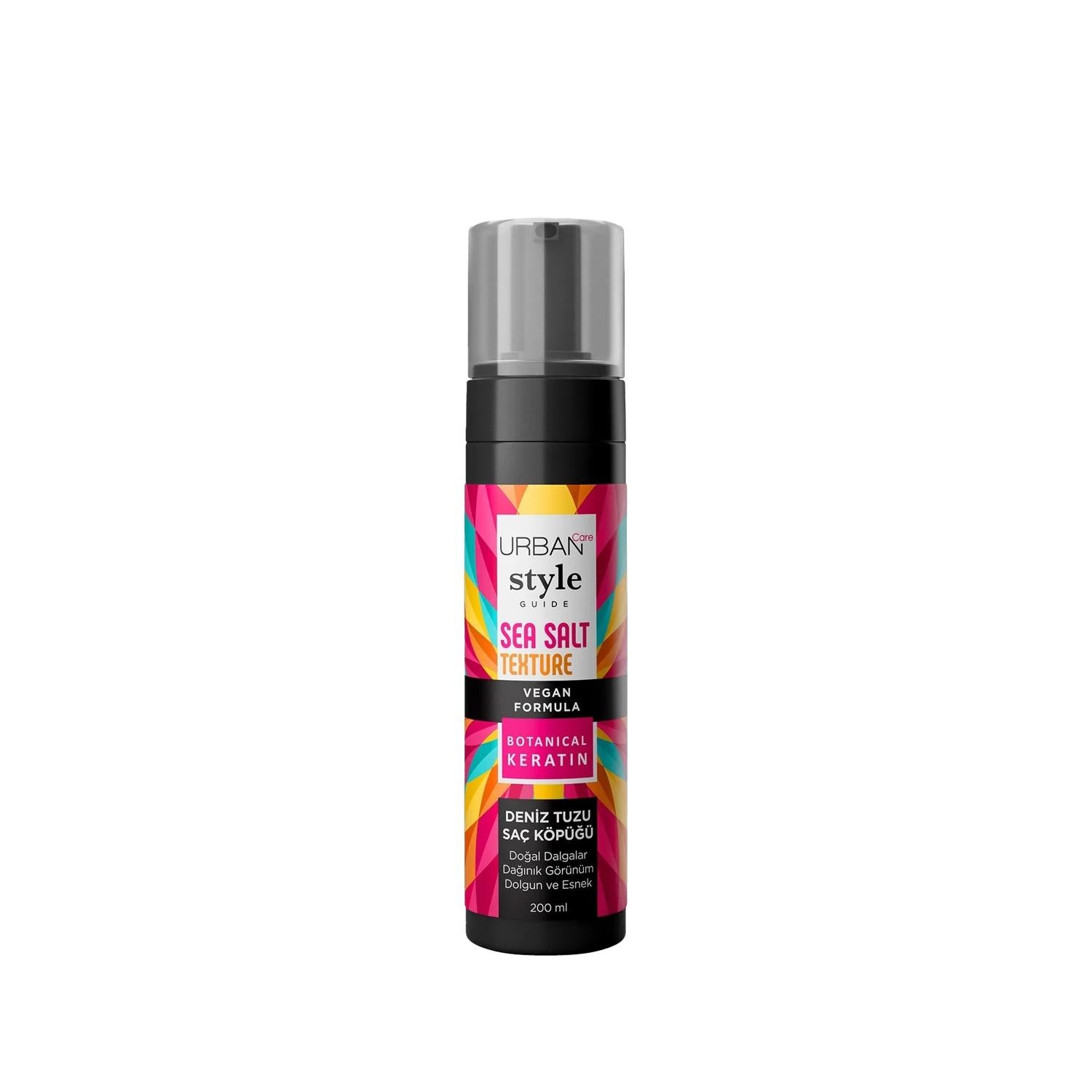 URBAN Care Style Guide Deniz Tuzu Hair Styling Mousse - 200ml Natural Wave & Texture Enhancer URBAN Care Hair Styling Mousse - Natural Wave & Texture hair styling mousse, sea salt spray, natural wave hair product, URBAN Care Style Guide, Deniz Tuzu Doğal Dalga, textured hairstyle, wavy hair, effortless look, styling and shaping, 200ml, hair care, styling products, natural texture, beachy waves, easy styling