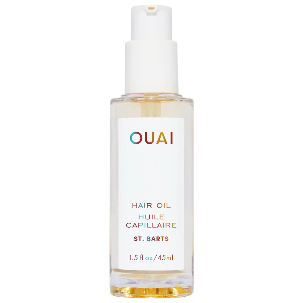 OUAI St. Barts Hair Oil: Tropical Scented Frizz Control & Heat Protection (450°F), Shine Enhancing, For Damaged Hair OUAI St. Barts Hair Oil: Frizz Control, Heat Protection St. Barts hair oil, frizz control hair oil, heat protectant hair oil, shine enhancing hair oil, tropical scented hair oil, hair oil for damaged hair, hair oil for heat protection, hair oil, hair serum, hair treatment, frizz control, heat protection, shine, damaged hair, dry hair, tropical scent, OUAI, beauty, hair care, Ama Oil, Borage O