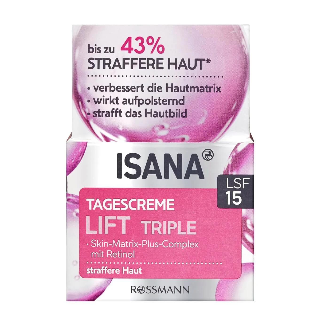 Isana Lift Triple Nourishing &amp; Firming Day Cream SPF 15 50 ml