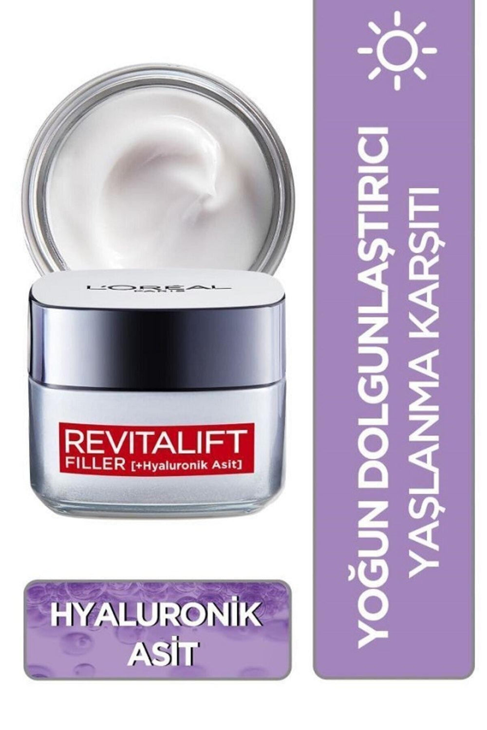 L'Oreal Paris Revitalift Filler Yoğun Dolgunlaştırıcı Yaşlanma Karşıtı Gündüz Kremi 50ml - Hyaluroni