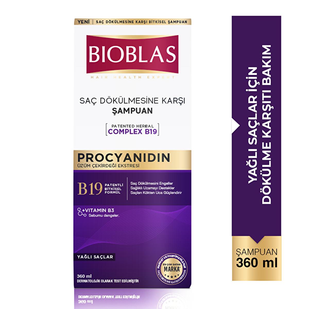 Bioblas Procyanidin Anti-Hair Loss Shampoo with Biotin - Paraben-Free, 12.18 fl oz Bioblas Anti-Hair Loss Shampoo with Biotin - 12.18 fl oz hair loss shampoo, anti hair loss shampoo, Paraben-free shampoo, Biotin shampoo, Procyanidin extract shampoo, hair care, natural hair products, hair strengthening, reduce hair shedding, oily scalp solution, daily hair care, healthy hair products, Bioblas