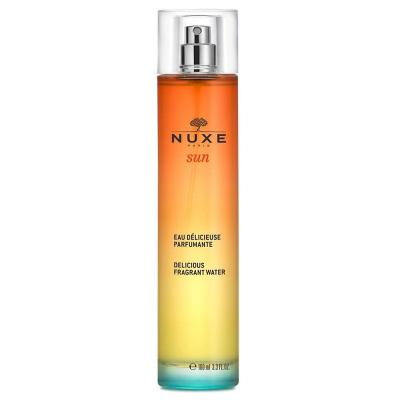 nuxe sun eau delicieuse parfumante 100ml bottle, fresh perfume spray for summer, nuxe sun parfume with natural ingredients Nuxe Sun Eau Delicieuse Parfumante - Refreshing Fragrance | 100ml Nuxe Sun Eau Delicieuse Parfumante - Refreshing Scent nuxe-sun, eau-delicieuse, parfumante, 100ml, refreshing-scent, summer-fragrance, skin-moisturizer, natural-ingredients, light-perfume, ai-generated