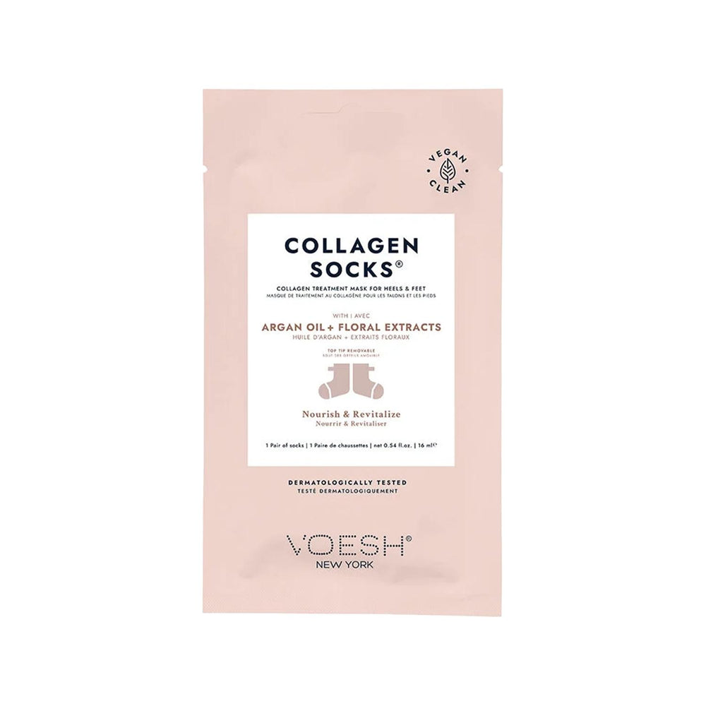 Voesh New York Collagen Socks with Argan Oil - Moisturizing & Nourishing Foot Care for Soft, Healthy Feet Voesh Collagen Socks with Argan Oil - Soft & Healthy Feet Collagen socks, Argan oil socks, Moisturizing socks, Nourishing socks, Foot care products, Skincare for feet, Soft feet, Healthy feet, Dry heel repair, Cracked heel care, Self-care, Foot moisturizer, Collagen foot care, Argan oil foot care