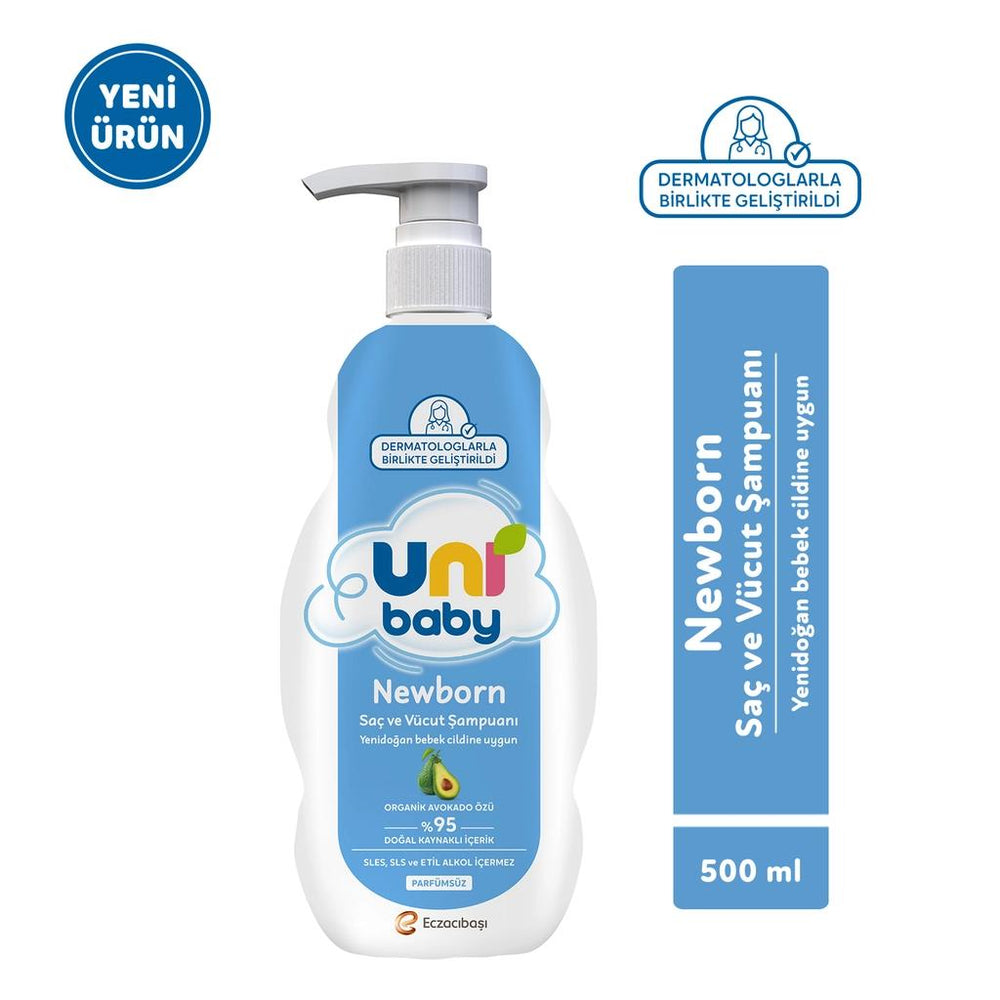Uni Baby Newborn Hair & Body Shampoo for Gentle Cleansing 500 ml