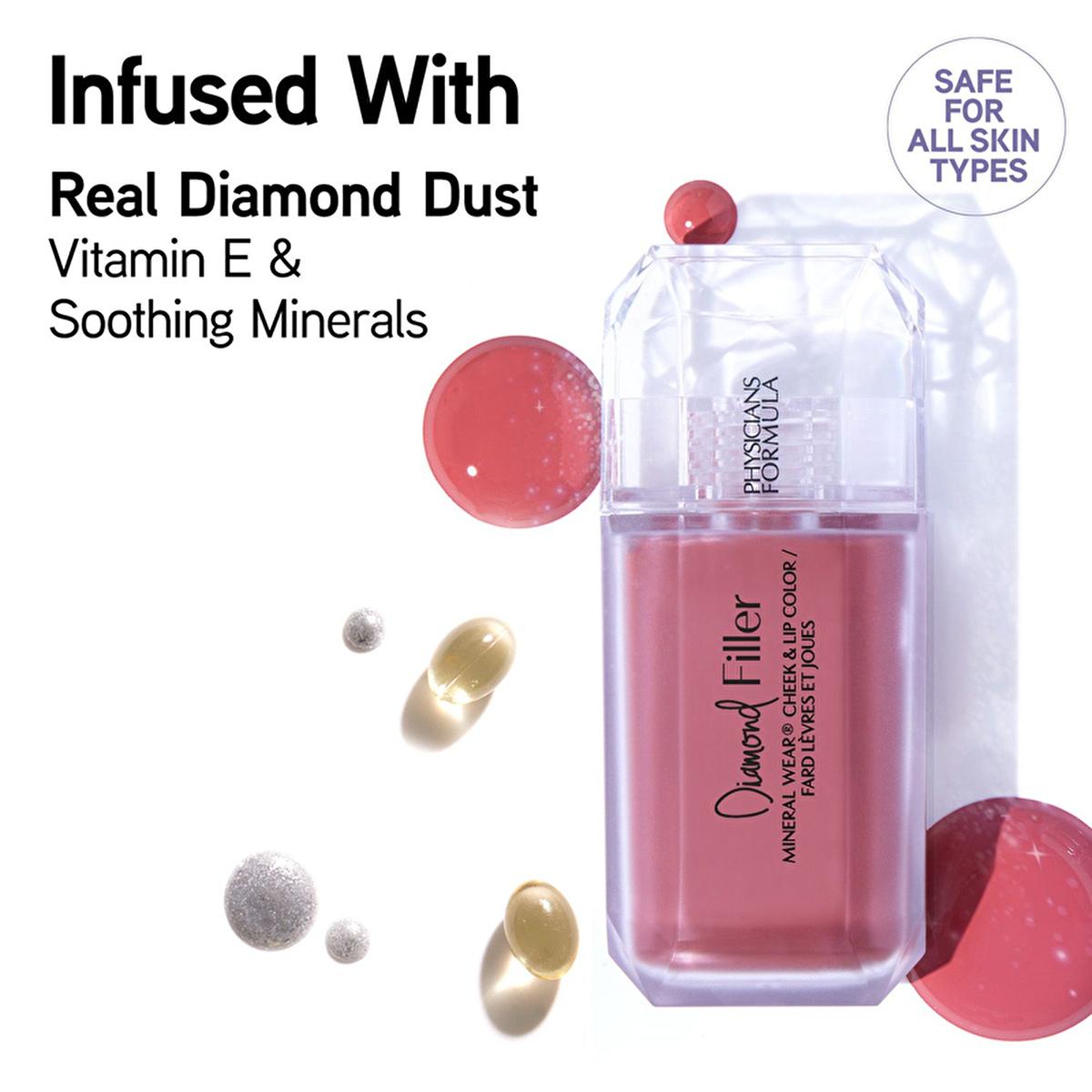 Physicians Formula Diamond Filler Allık Blush - Radiant Shimmer for Cheeks & Lips - Desert Dust Glow Physicians Formula Diamond Blush: Radiant Cheek & Lip Color Diamond filler blush, Cheek and lip tint, Serum blush, Cream blush, Physicians Formula blush, Radiant blush, Shimmer blush, Plumping blush, Desert Dust blush, blush, cheek color, lip color, multi-purpose makeup, lightweight formula, natural makeup, subtle glow, radiant complexion, shimmer, glow, natural finish, plumping, youthful look, refreshed loo