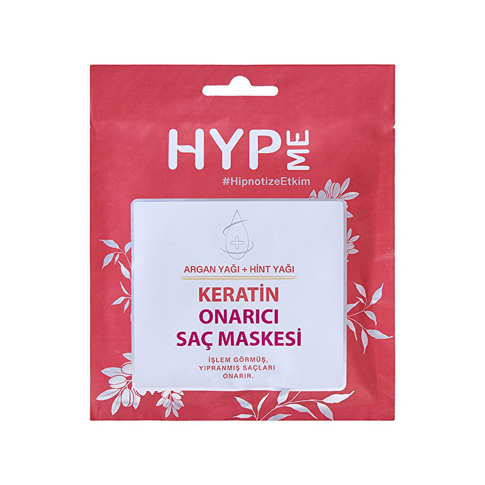 Hyp Me Keratin Hair Mask for Damaged Hair Repair - 1.69 fl oz, Nourishing Argan Oil, Shiny Hair Treatment - Hair Mask