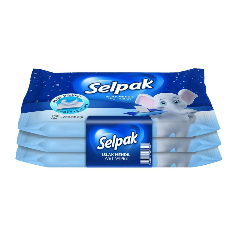 Selpak Classic Wet Wipes for Gentle Cleansing 3-Pack