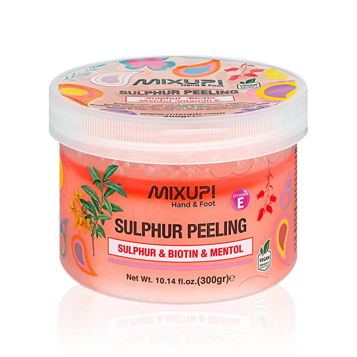 Mixup Sulphur Hand & Foot Peeling Treatment - 300g - Nourishing & Exfoliating for Smoother Skin Mixup Sulphur Hand & Foot Peeling - Nourishing & Exfoliating sulphur hand cream, foot peeling treatment, nail care product, skin exfoliation, hand and foot care, dry skin solution, rough skin treatment, nail rejuvenation, skin nourishment, E vitamin benefits, antioxidant benefits, smoother skin, healthier nails
