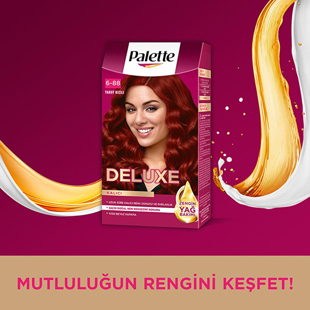 Palette Deluxe Yakut Kızılı Hair Dye - Long-Lasting Rich Ruby Red Hair Color - view 10