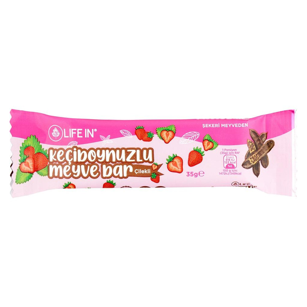 Life In Carob & Strawberry Fruit Bar 35g