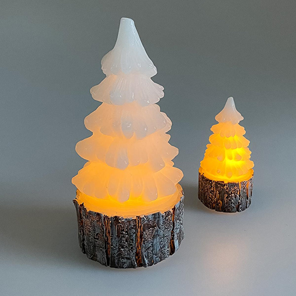 Petrix LED Candle Set with Christmas Tree Decoration - Flameless Candles for Ambiance and Safety - Candle