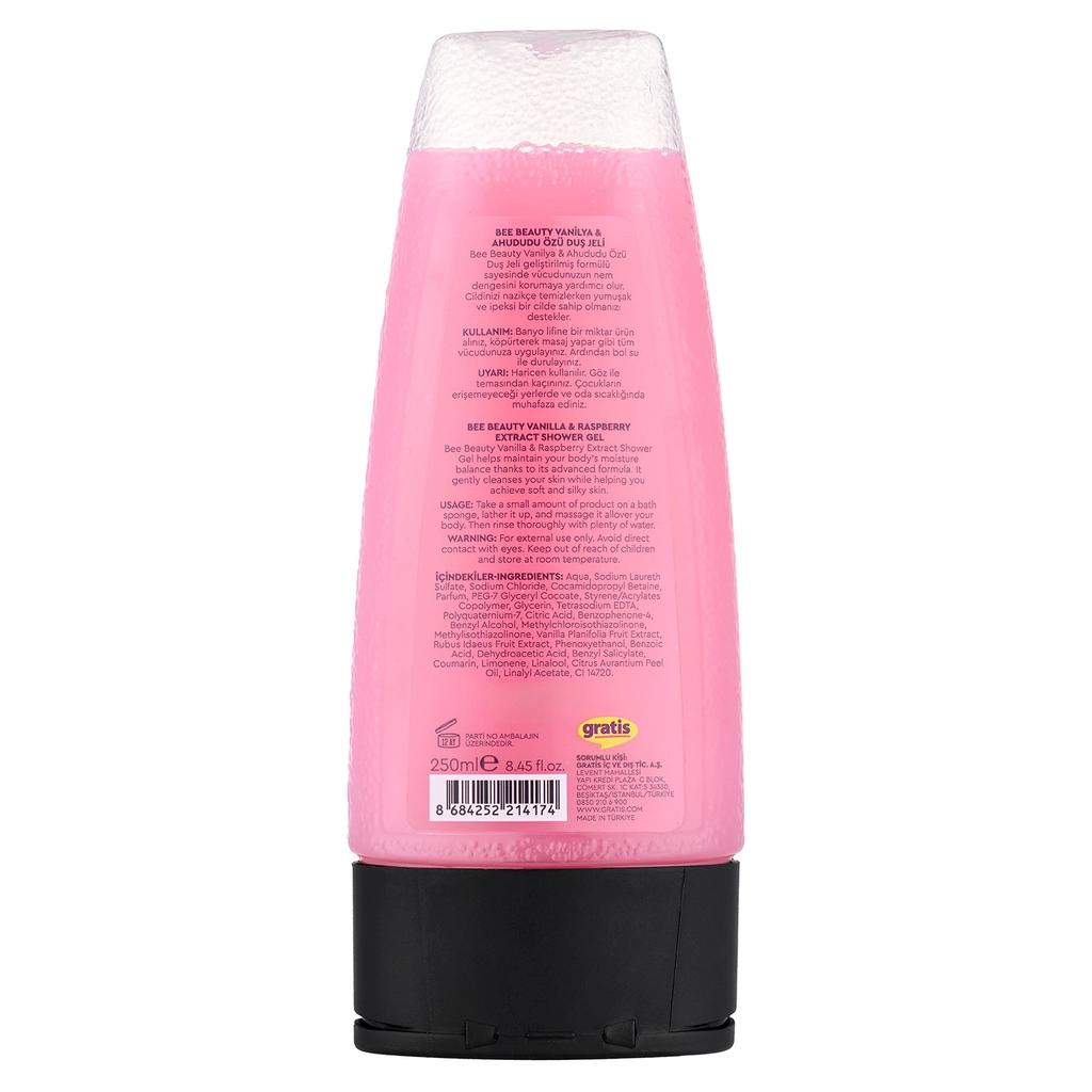 Bee Beauty Vanilla &amp; Raspberry Shower Gel for Soft Skin 250 ml