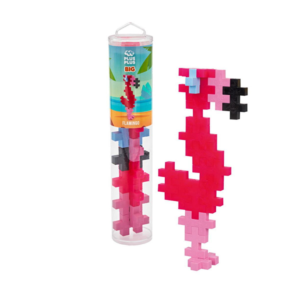Plus Plus Big Flamingo Construction Toy - 15 Large Pieces, BPA-Free, Machine Washable for Kids Aged 1-6 - view 2