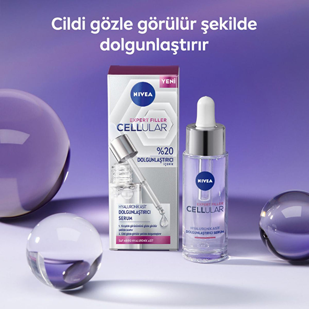 NIVEA Anti-Aging Facial Serum - Cellular Expert Filler Hyaluronic Acid Plumping Serum for Wrinkles, Hydration, and - view 4