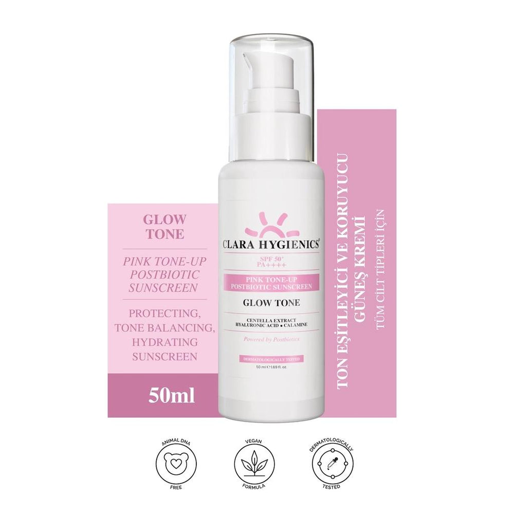 Clara Hygienics Pink Tone-Up SPF 50+ Sunscreen 50ml