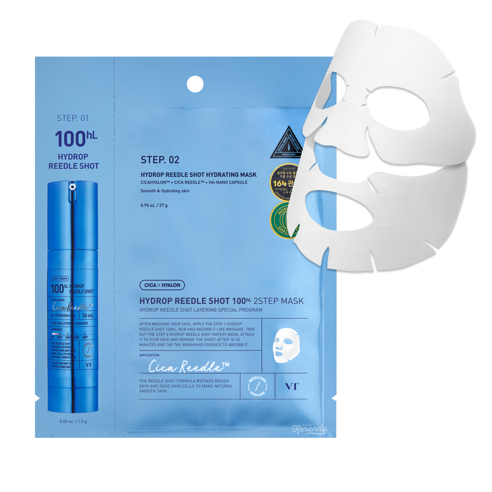 VT Cosmetics Hydrop Reedle Shot 100hL 2STEP Mask Hydrating 28.5g
