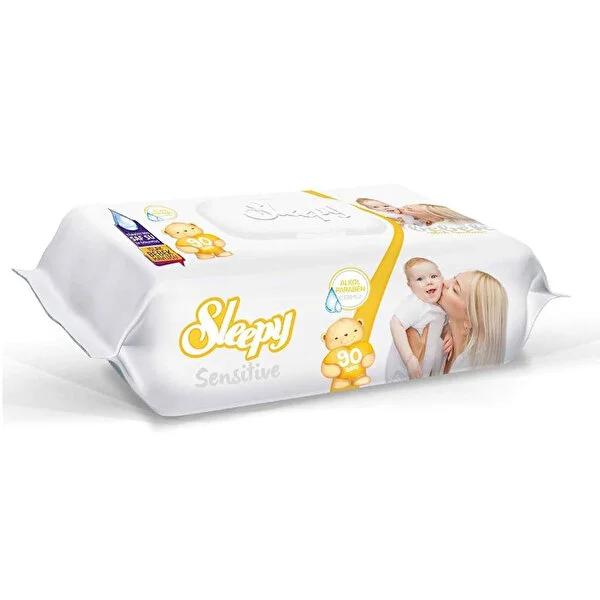 Sleepy Sensitive Baby Wet Wipes - Gentle, Alcohol-Free, Dermatologically Tested - 90 Count Sleepy Sensitive Baby Wet Wipes - Gentle & Alcohol-Free baby wet wipes, sensitive skin baby wipes, alcohol-free baby wipes, dermatologically tested baby products, pure water baby wipes, baby care, gentle baby products, newborn essentials, baby skin care