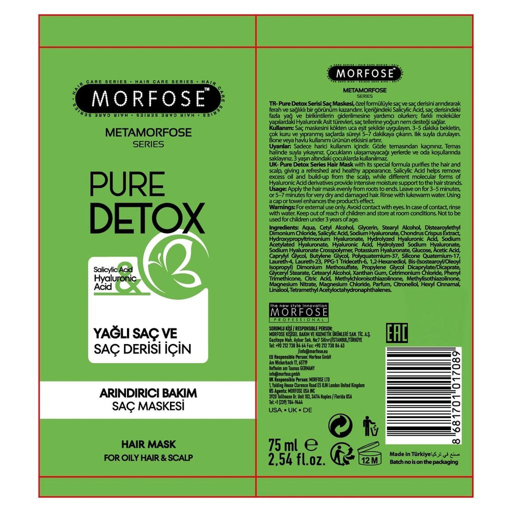 Morfose Metamorfose Pure Detox Purifying Hair Mask 75 ml