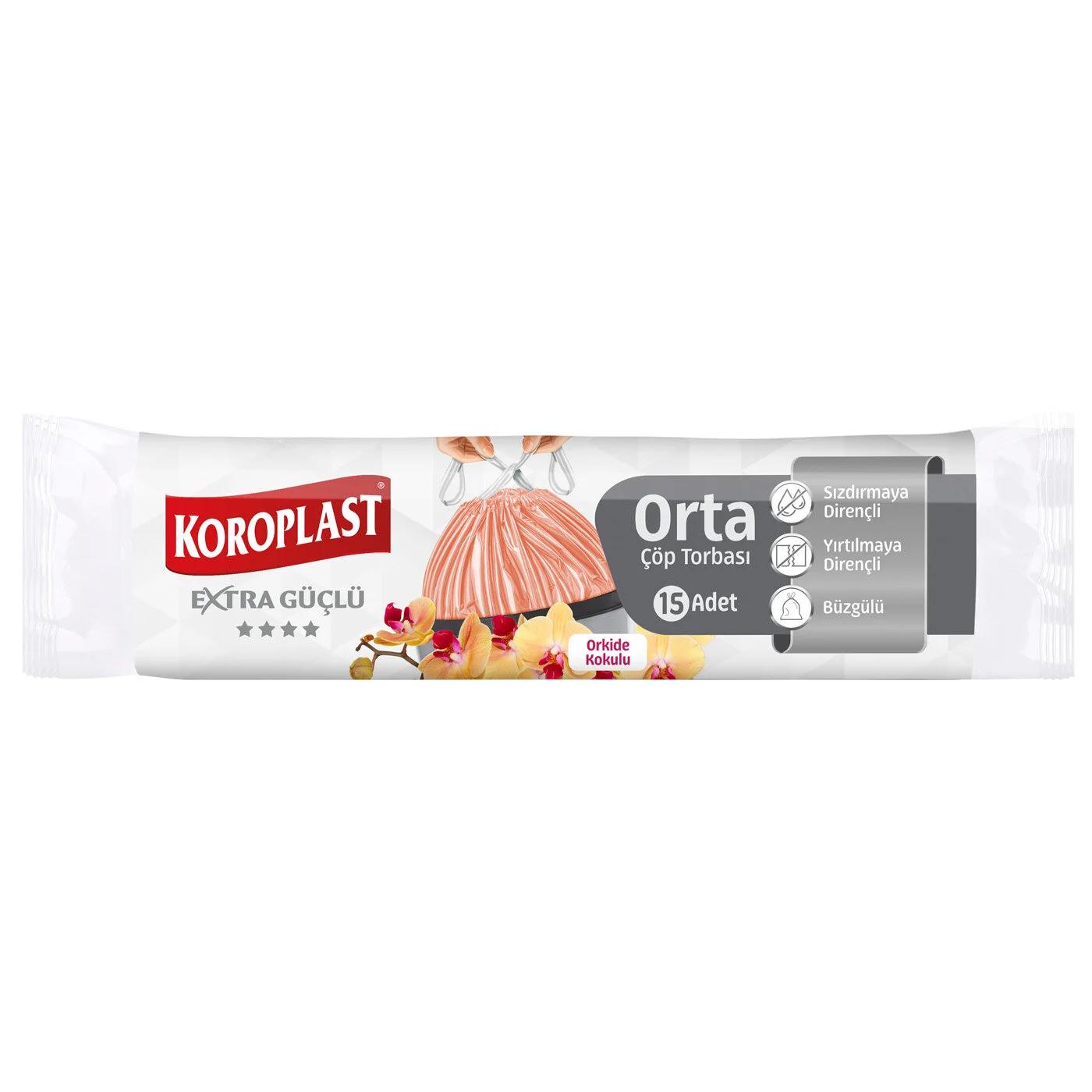 Koroplast Drawstring Trash Bags Orchid Scented Medium 15-Pack
