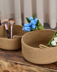 Coco Clementine 2-Piece Jute Storage Baskets Set - Eco-Friendly Home Organization Solution - view 3