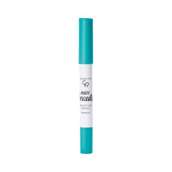 Golden Rose Velvety Kiss Lipstick 3.5g - Long Lasting Matte Lip Color in 06 Peachy - Lipstick