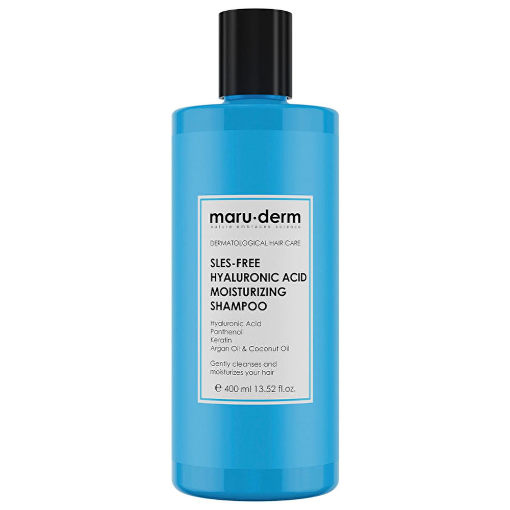 Maruderm Hyaluronic Acid Moisturizing Shampoo - Deep Hydration & Damage Repair - Sulfate-Free, Vegan Formula for Dry & Damaged Hair (13.53 fl oz) Maruderm Hyaluronic Shampoo: Hydrate & Repair Dry, Damaged Hair Hyaluronic acid shampoo, Moisturizing shampoo, Hydrating shampoo, Sulfate-free shampoo, Vegan shampoo, Dry hair shampoo, Damaged hair repair shampoo, Argan oil shampoo, Panthenol shampoo, Keratin shampoo, shampoo, hair care, dry hair, damaged hair, hair hydration, hair repair, argan oil, panthenol, ke