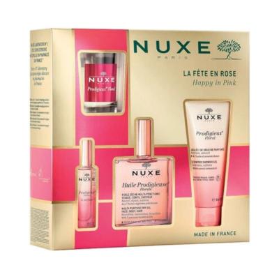 nuxe huile prodigieuse florale beauty set, nuxe florale multi-purpose oil, nuxe florale shower gel, nuxe florale perfume, nuxe florale candle Nuxe Huile Prodigieuse Florale - Beauty Set | 100ml Oil Nuxe Huile Prodigieuse Florale Beauty Set | 100ml Oil nuxe, beauty-set, florale, skincare, gift-set, luxury, ai-generated, self-care, women, beauty-enthusiasts