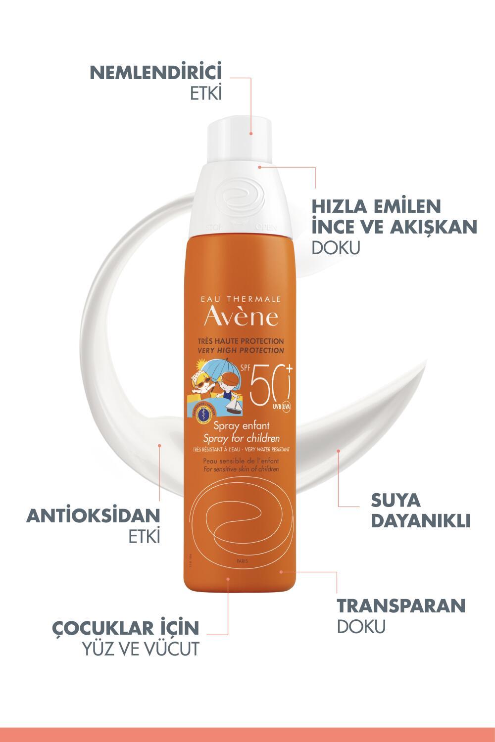 Avene Children's Sunscreen Spray SPF50+ - Water-Resistant, Hypoallergenic Sun Protection for Kids - image 9