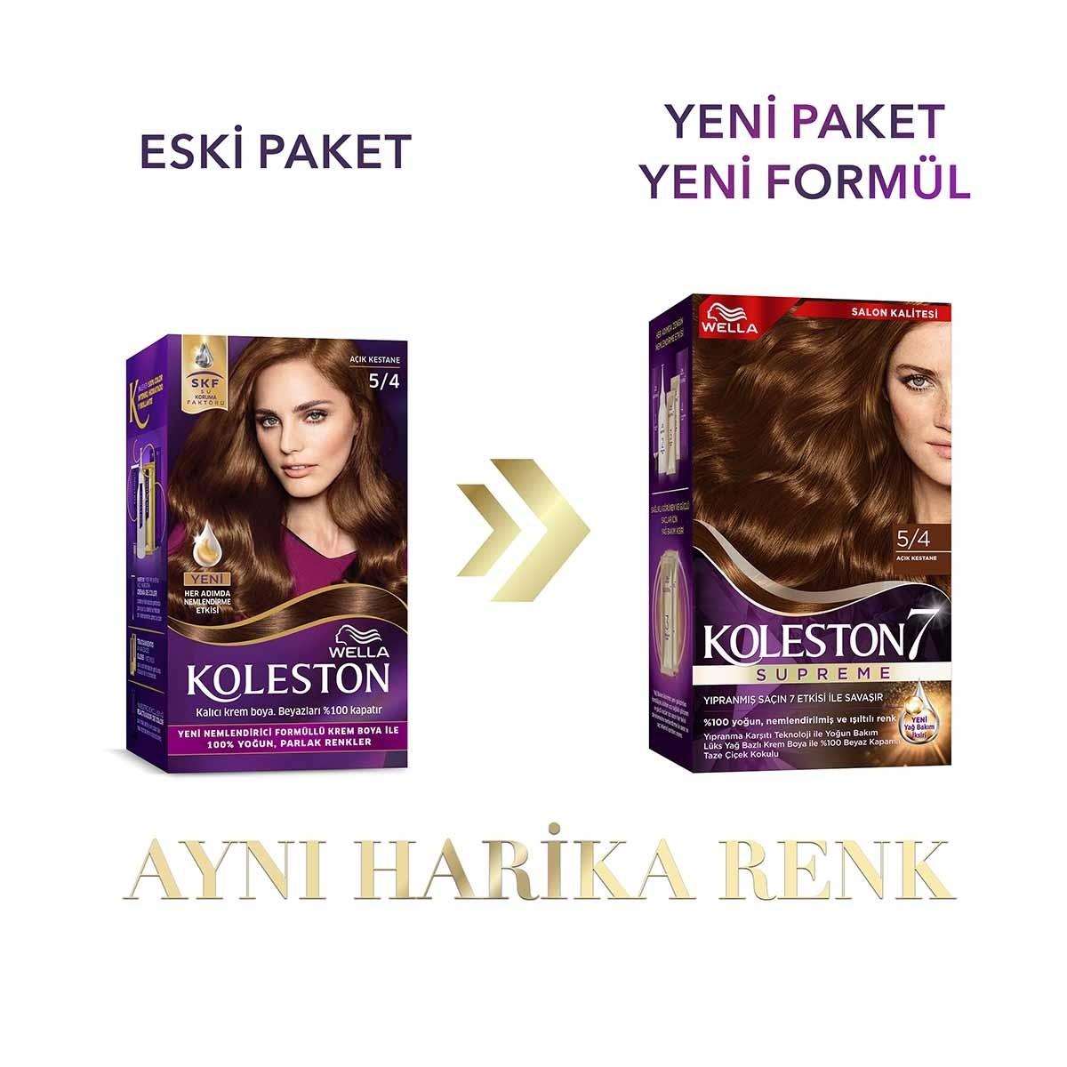 Wella Koleston Supreme 5/4 Light Chestnut Hair Dye: 100% Gray Coverage, Long Lasting Vibrant Brunette Color with Oil Elixir for Shine & Strength Wella Koleston Light Chestnut Hair Dye: Gray Coverage & Shine hair dye, hair color, permanent hair color, gray coverage hair dye, long lasting hair color, ammonia hair dye, well hair dye, wella koleston, brunette hair dye, hair color kit, hair coloring, at-home hair color, light chestnut hair dye, hair care, beauty, personal care, gray coverage, long-lasting color,