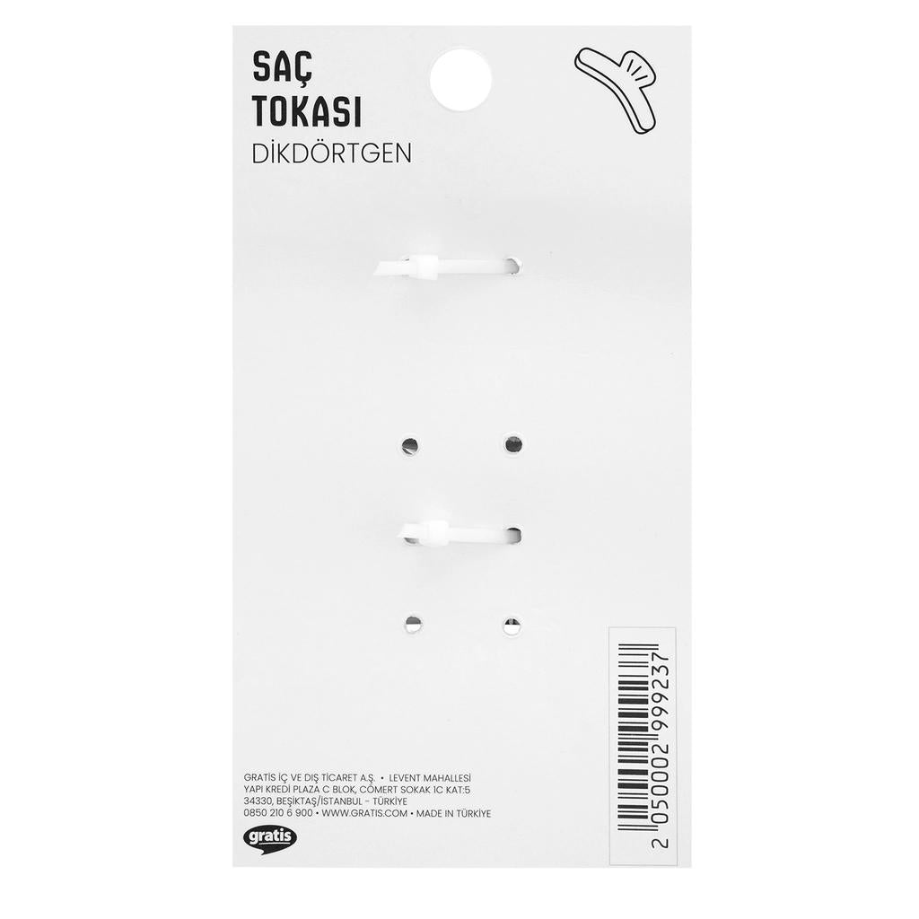 Eklips 2-Piece Small Rectangular Hair Claw Clips - Black &amp; Brown