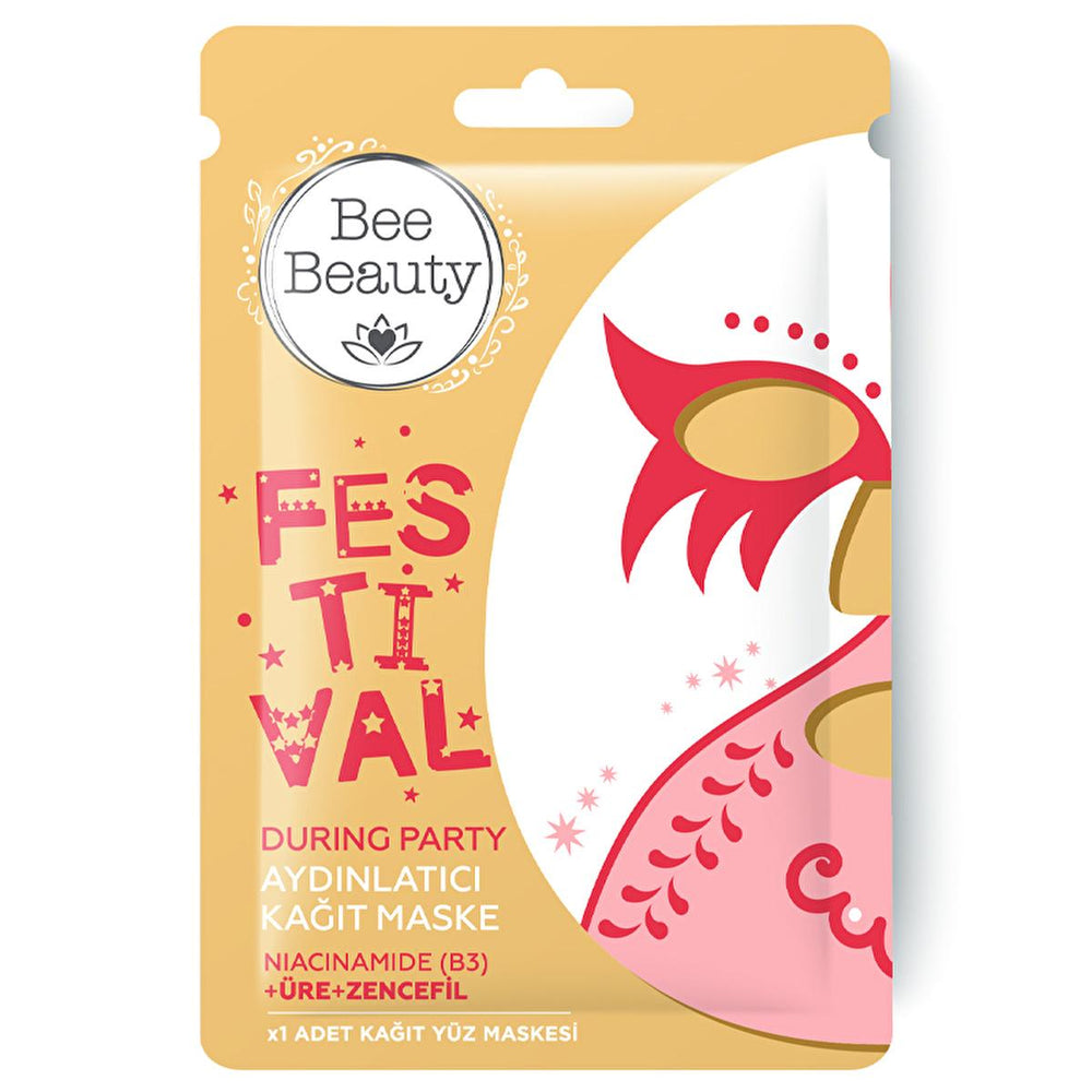 Bee Beauty Brightening Face Mask with Amino Acids & Niacinamide - Hydrating, Soothing, and Illuminating Sheet - Face Mask