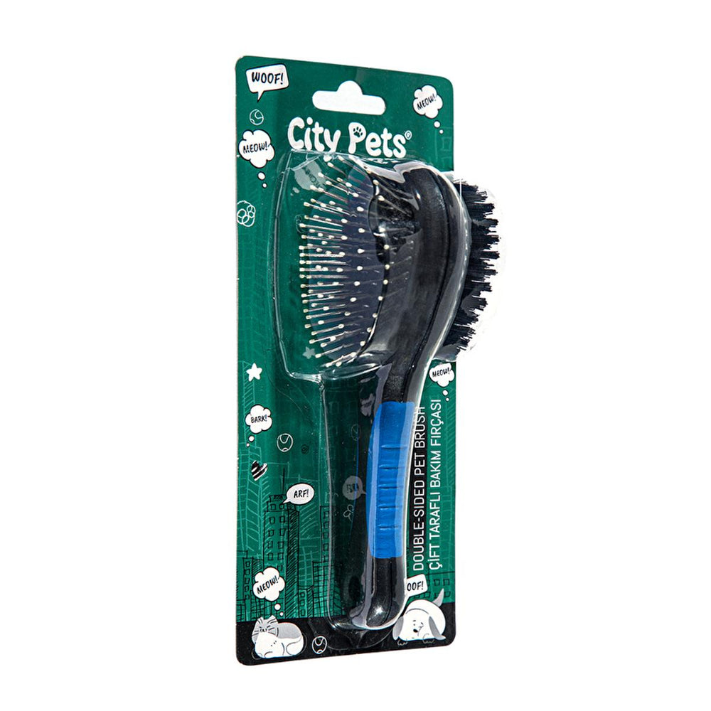 City Pets Pet Grooming Brush - Dual-Sided Ergonomic Pet Care Tool for Comfortable Grooming & Massage - view 2