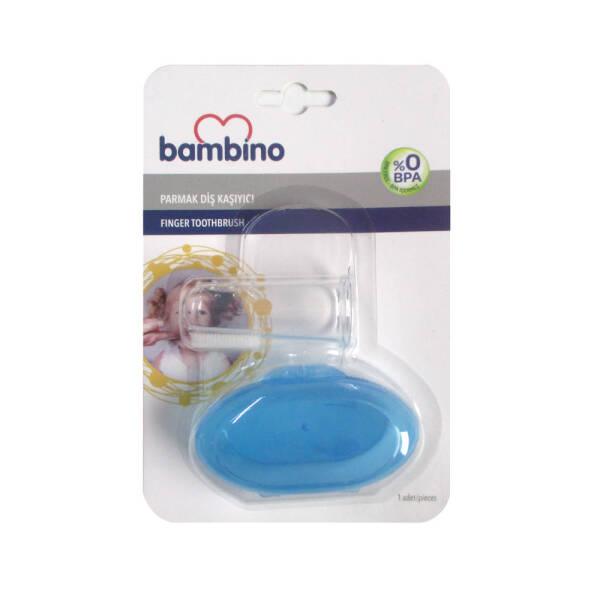 Bambino Finger Toothbrush Blue - Gentle Baby Oral Care for Infants - Toothpaste